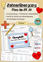 Vorschau - Arbeitsblätter - Zehnerübergang Plus im Zahlenraum 20 - Übungsheft (Klasse 1) - Deckblatt