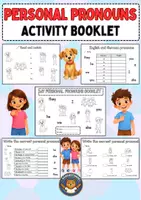 Vorschau - Arbeitsblätter - Personal Pronouns: Activity Booklet (Personalpronomen Englisch) - Deckblatt