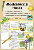 Vorschau - Arbeitsblätter - Abschreibkartei - Frühling (Klasse 2-4) - Deckblatt