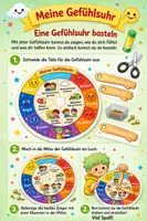 Vorschau - Mal- und Bastelvorlagen - Gefühlsuhr zum Basteln, mit Gefühls-Tagebuch und Stundenentwurf. - Deckblatt