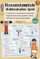 Vorschau - Stationenlernen - Stationskarten Sport: Klassenolympiade (Klasse 2-4) - Deckblatt