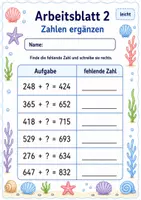 Vorschau - Arbeitsblätter - Addition mit Übertrag bis 1000 | Mathematik Klasse 3 | 6 Arbeitsblätter als PDF - Seite 2