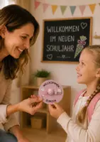 Vorschau - Mal- und Bastelvorlagen - Willkommensgruß nach den Ferien | Bonbon-Vorlagen Geschenk Schüler Schulanfang | Willkommensgeschenk neues Schuljahr - Seite 1