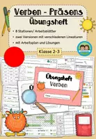 Vorschau - Arbeitsblätter - Verben im Präsens - Übungsheft/ Stationenlernen (Klasse 2-3) - Deckblatt
