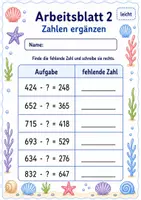 Vorschau - Arbeitsblätter - Subtraktion mit Übertrag bis 1000 | Mathematik Klasse 3 | 6 Arbeitsblätter als PDF - Seite 2