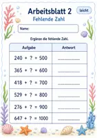 Vorschau - Arbeitsblätter - Ergänzen bis 1000 | Mathematik Klasse 3 | 6 Arbeitsblätter als PDF - Seite 2