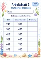 Vorschau - Arbeitsblätter - Ergänzen bis 1000 | Mathematik Klasse 3 | 6 Arbeitsblätter als PDF - Seite 3