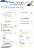 Vorschau - Arbeitsblätter - Ferienprojekt Englisch - Back to school - Summer project - Deckblatt