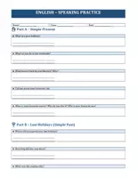 Vorschau - Arbeitsblätter - Englisch_Sprechen_A1_A2_SimplePresent_SimplePast_Diskussion - Seite 1