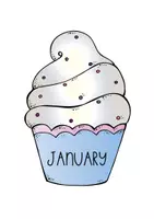 Vorschau - Mal- und Bastelvorlagen - Birthday Calendar Cupcakes Englisch Klassenraumdeko - Seite 2