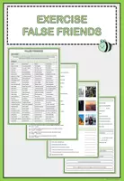 Vorschau - Arbeitsblätter - Exercise False Friends - Deckblatt