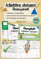Vorschau - Arbeitsblätter - Adjektive steigern - Übungsheft/ Stationenlernen (Klasse 2-3) #schulstartbyextraklasse - Deckblatt