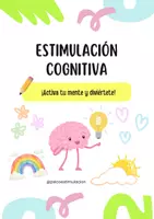 Vista previa - Hojas de trabajo - Cuadernillo de Estimulación Cognitiva - Portada