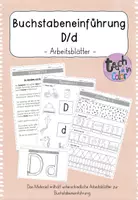 Vorschau - Arbeitsblätter - Buchstabeneinführung Dd - Arbeitsblätter - Deckblatt