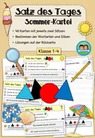 Vorschau - Arbeitsblätter - Satz des Tages - Übungskartei Sommer (Klasse 1-4) - Deckblatt