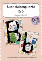 Vorschau - Stationenlernen - Buchstabeneinführung Bb - Buchstabenpuzzle - Deckblatt