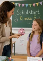 Vorschau - Mal- und Bastelvorlagen - Willkommensgruß Klasse 5 zum 1. Schultag | Bonbon-Vorlagen Geschenk Schüler 5. Klasse Schulanfang | Willkommensgeschenk neues Schuljahr - Seite 1