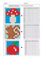 Vorschau - Arbeitsblätter - Pixelkunst Herbst - Geometrie, Kunst Wahrnehmung - Seite 2