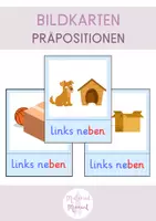Vorschau - Bildkarten - Bildkarten: Präpositionen (DaZ-Unterricht) - Deckblatt