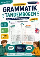 Vorschau - Arbeitsblätter - Englisch Grammatik Tandembögen Klasse 5–10 | Partnerübungen zu allen wichtigen Zeiten & Strukturen - Deckblatt
