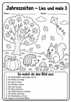 Vorschau - Arbeitsblätter - Lesen und malen zu den Jahreszeiten - Seite 3
