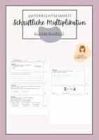 Vorschau - Stundenentwürfe - Unterrichtseinheit I Schriftliche Multiplikation I Einführung I produktives Üben - Seite 1
