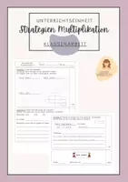 Vorschau - Stundenentwürfe - Unterrichtseinheit Halbschriftliche Multiplikation I stellenweise I Hilfsaufgabe I gegensinniges Verändern - Seite 1