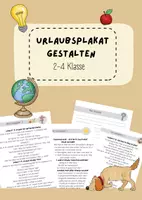 Vorschau - Mal- und Bastelvorlagen - Urlaubsplakat gestalten - Deckblatt