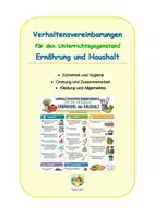 Vorschau - Arbeitsblätter - Verhaltensvereinbarungen in der Lehrküche _ Ernährung und Haushalt - Deckblatt