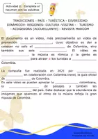 Aperçu - Préparation de séance / Séance complète - Colombia mágica - 4ème - Page 1