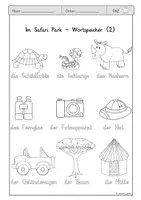 Vorschau - Arbeitsblätter - DAZ - Übungsmaterial- Im Safari Park - Seite 2