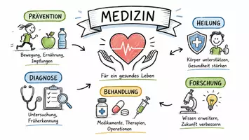 Vorschau - Arbeitsblätter - Arbeitsblätter zum Thema "Medizin" + Lösung & MP3 + Infografik - Seite 1