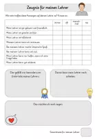 Vorschau - Arbeitsblätter - Zeugnis für meinen Lehrer und meine Lehrerin - Seite 2