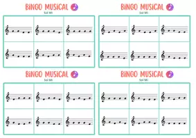Vista previa - Juegos / Gamificación - Bingo musical, notas sol - mi - página 2