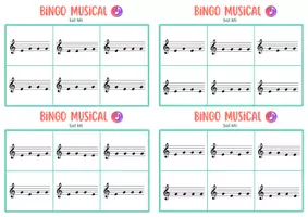 Vista previa - Juegos / Gamificación - Bingo musical, notas sol - mi - página 3