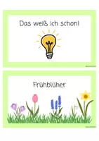 Vorschau - Unterrichtsreihen - Frühblüher Tafeltransparenz - Deckblatt