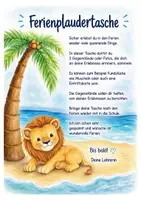 Vorschau - Aufgabenkarten - Ferienplaudertasche Löwenklasse - Seite 1