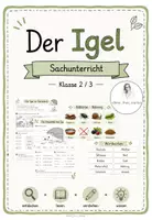Vorschau - Unterrichtsreihen - Der Igel - Unterrichtseinheit Sachunterricht Klasse 2-3 - Deckblatt