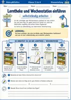 Vorschau - Arbeitsblätter - Lerntheke und Wochenstation einführen Arbeitsheft Klasse 5 bis 6 Schulstart selbstständig arbeiten - Deckblatt