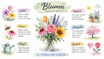 Vorschau - Arbeitsblätter - Arbeitsblatt zum Thema "Blumen" + Onlineübung & MP3 + Infografik - Seite 2