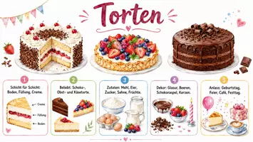 Vorschau - Arbeitsblätter - Arbeitsblätter zum Thema "Torten" + Lösung & MP3 + Infografik - Seite 3