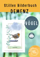 Vorschau - Bildkarten - Stilles Bilderbuch Vögel Beschäftigung für Demente Demenz Alzheimer - Deckblatt