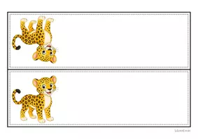 Vorschau - Mal- und Bastelvorlagen - Leopardenklasse - Namensschilder (Klassentier) - Seite 2