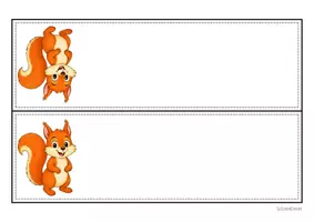 Vorschau - Mal- und Bastelvorlagen - Eichhörnchenklasse - Namensschilder (Klassentier) - Seite 2