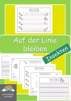 Vorschau - Arbeitsblätter - Auf der Linie bleiben - Insekten (Vorschule + Grundschule) - Deckblatt
