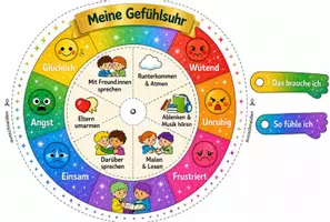 Vorschau - Mal- und Bastelvorlagen - Gefühlsuhr zum Basteln, mit Gefühls-Tagebuch und Stundenentwurf. - Seite 2