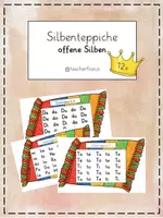 Vorschau - Fördermaterial/Inklusion - Silbenteppiche zu offenen Silben - Deckblatt