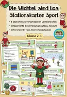 Vorschau - Stationenlernen - Stationskarten Sport: Die Wichtel sind los (Klasse 2-4) - Deckblatt
