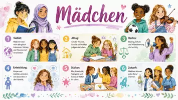 Vorschau - Arbeitsblätter - Arbeitsblätter zum Thema "Mädchen" (Lückentext, Hörverstehen) + Lösung & MP3 + Infografik - Seite 3