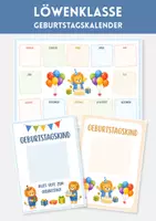 Vorschau - Poster - Geburtstagskalender Löwenklasse | Geburtstagskind-Poster, Klassentier Löwe | Classroom Management & Klassenorganisation - Deckblatt